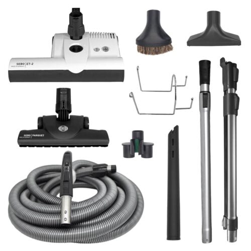 SEBO Premium Central Vacuum Kit with White ET-2 Power Head