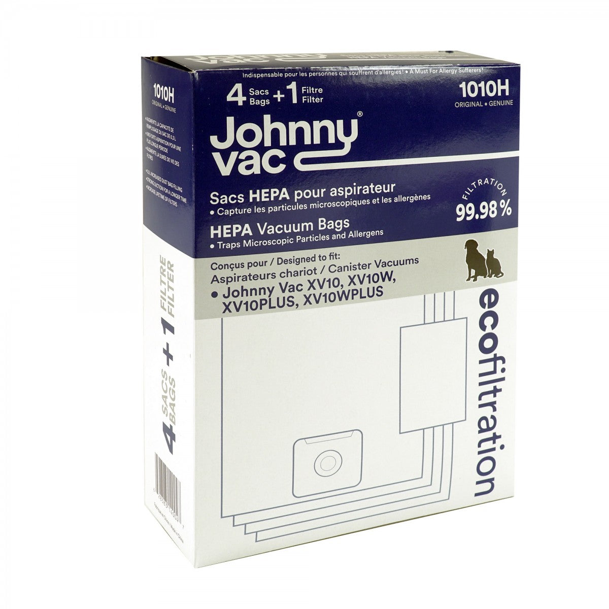 Johnny Vac XV-10 and XV-10 Plus Microfilter HEPA Canister Vacuum Bags