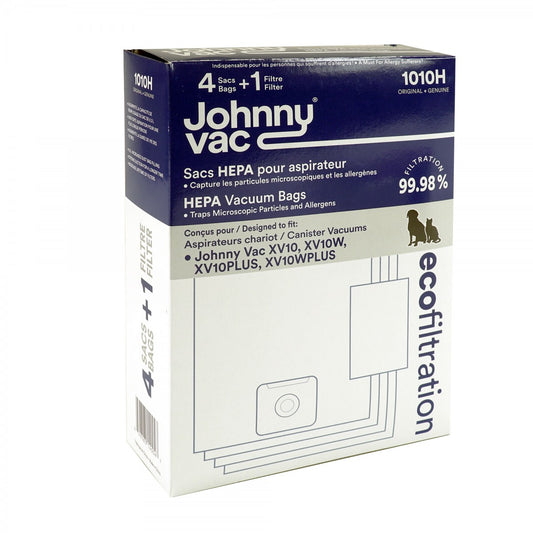 Johnny Vac XV-10 and XV-10 Plus Microfilter HEPA Canister Vacuum Bags
